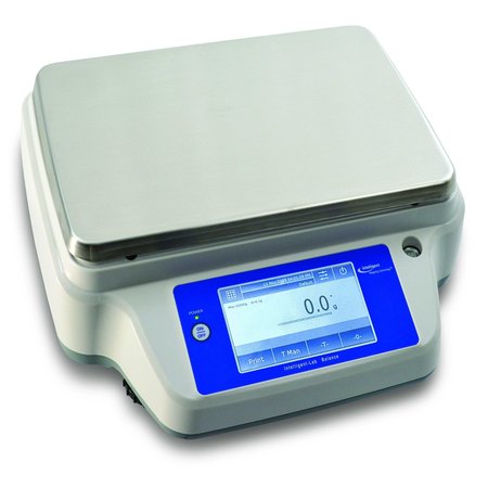 INTELL-LAB Decigram Balance, 32000 g, .1 g, 5" Touchscreen, Toploader, GLP/ISO Calibration, 12x9" SS Platter PH-Touch 32001
